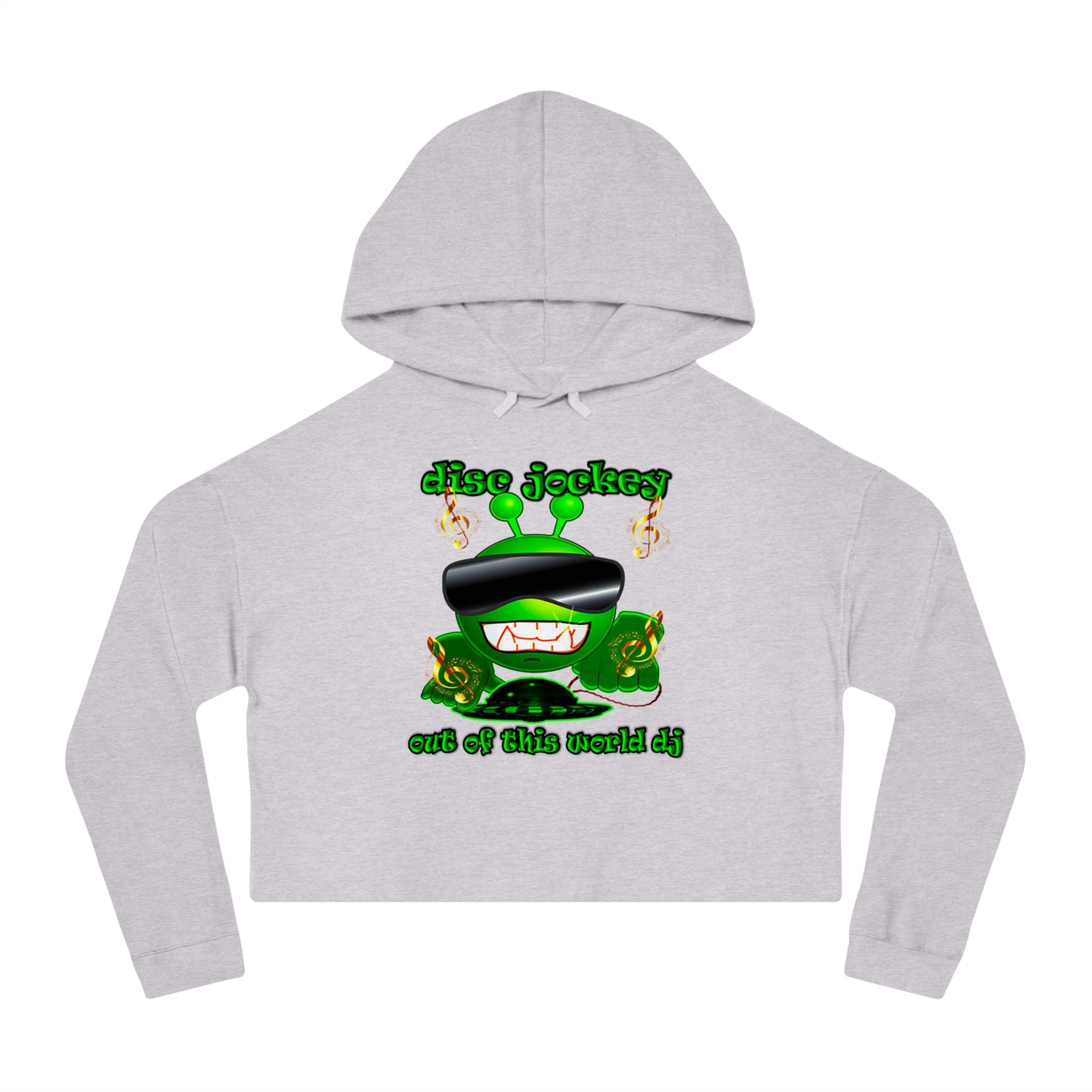 disc jockey - Women’s Cropped Hooded Sweatshirt