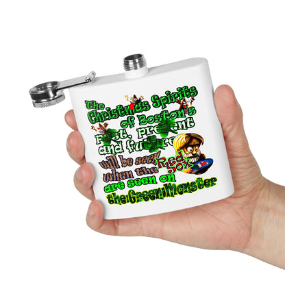 christmas spirits of boston - Stainless Steel Flask