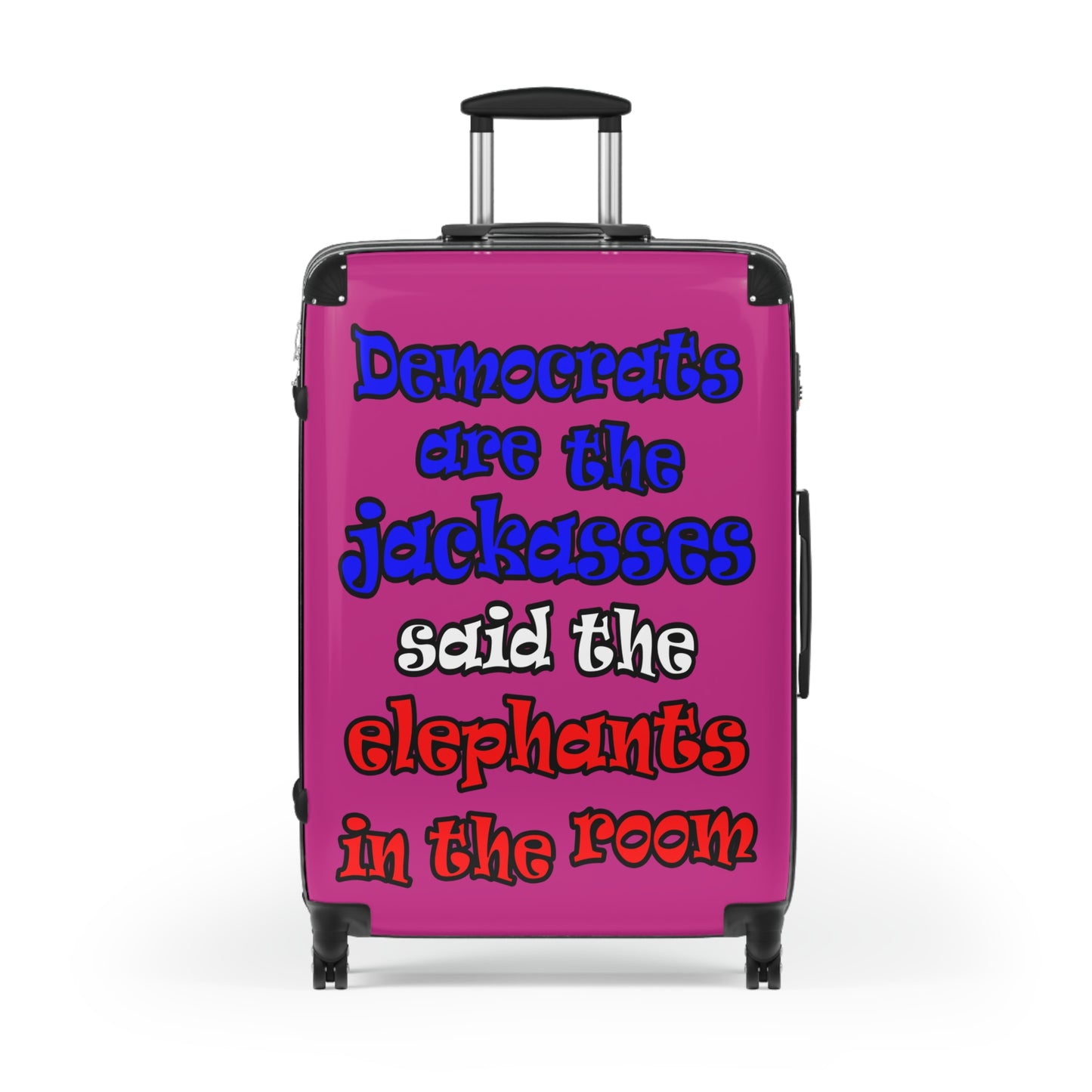 donkeys and elephants - Suitcase (pink)