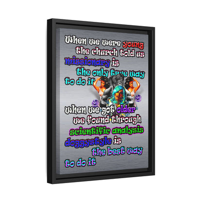doggystyle - framed canvas art (brushed nickel)
