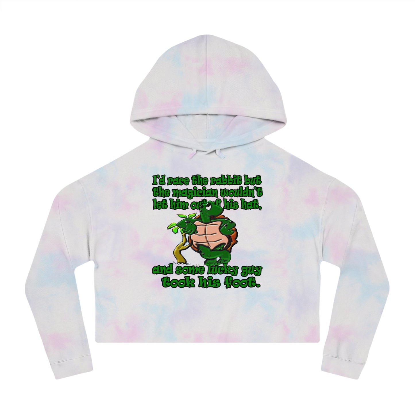 turtle race - Women’s Cropped Hooded Sweatshirt
