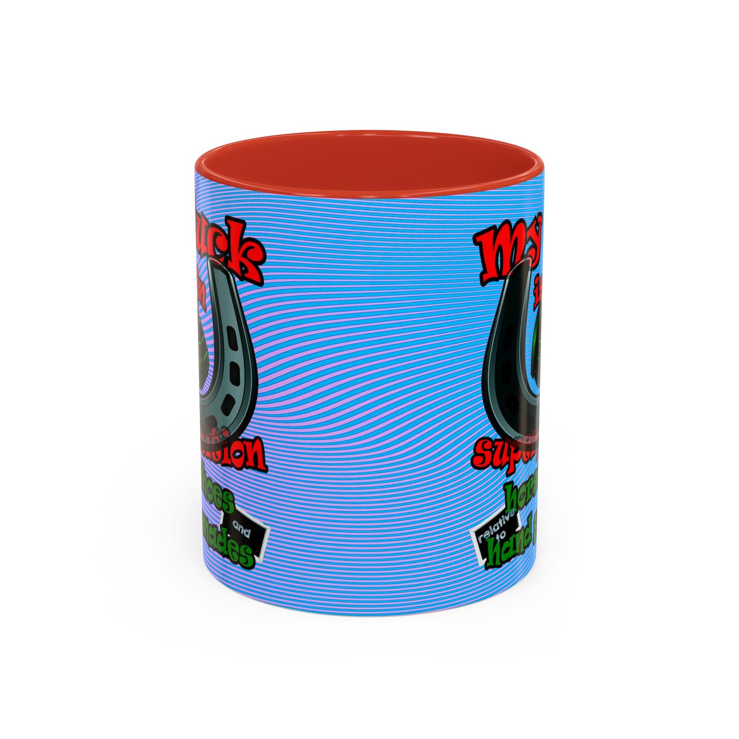 my luck - Accent Mug (light blue-purple wave)