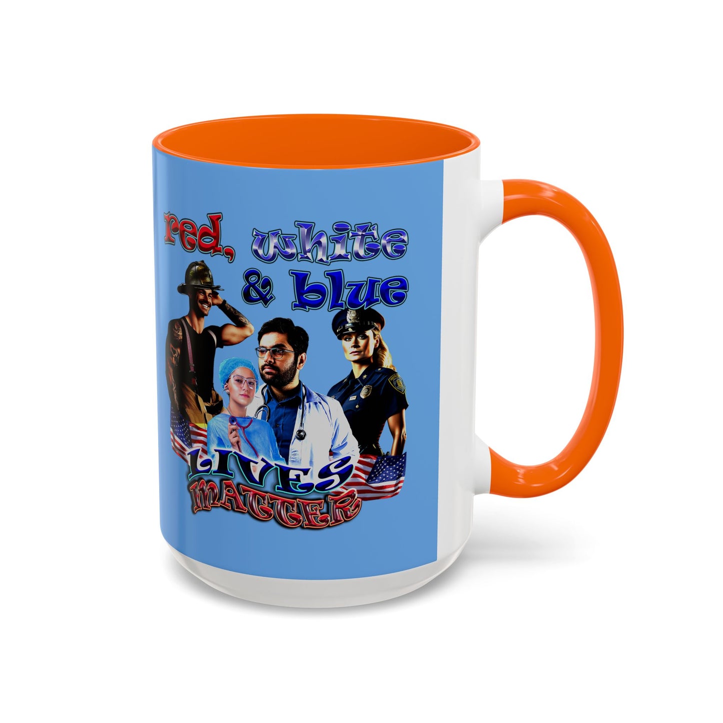 rw&b lives matter - Accent Mug (light blue)