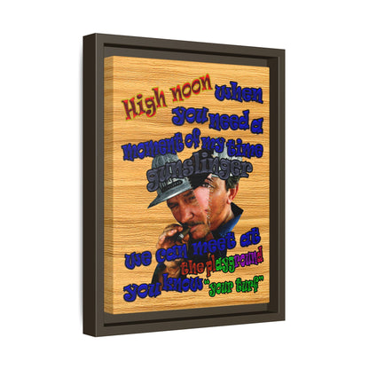 high noon - framed canvas art (butterscotch wood finish)