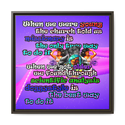 doggystyle - framed canvas art (purple-pink wave)