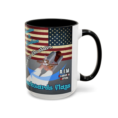 shoot for the stars - Accent Mug (grey-light grey)