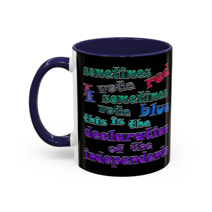 declaration of the independents - Accent Mug (black)