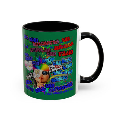 drop the beat - Accent Mug (dark green)