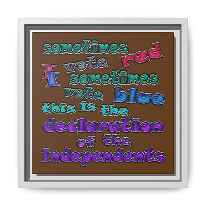 declaration of the independents - framed canvas art (brown)