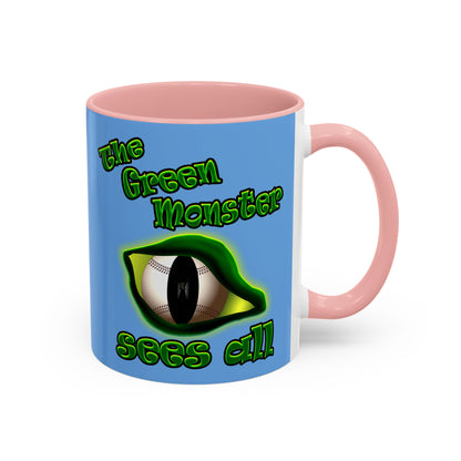 green monster - Accent Mug (light blue)