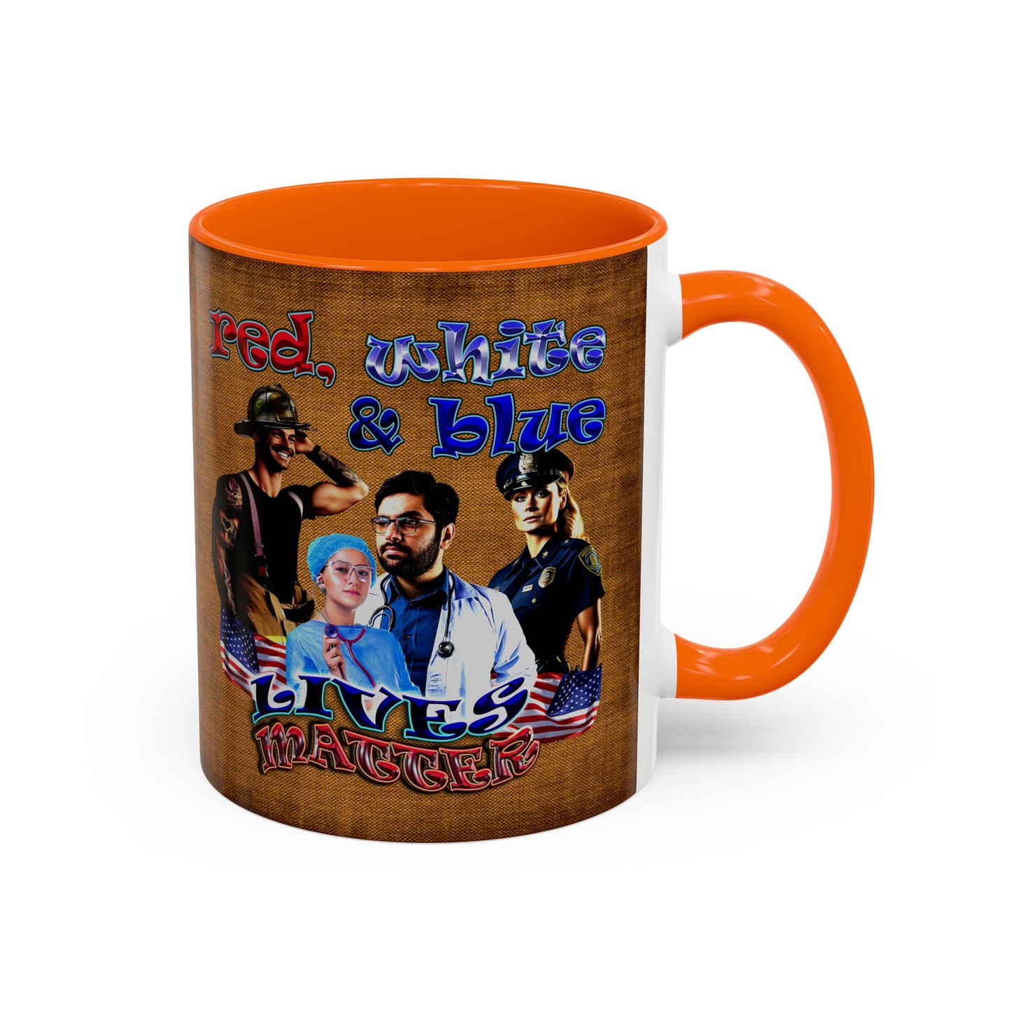 rw&b lives matter - Accent Mug (brown papyrus)