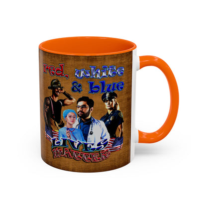 rw&b lives matter - Accent Mug (brown papyrus)