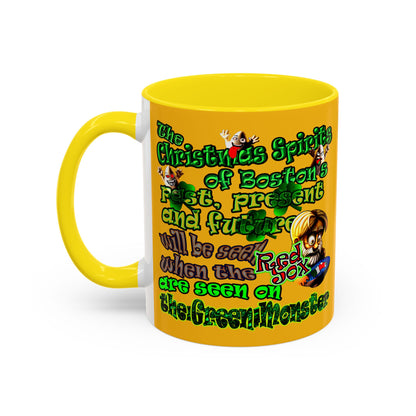 christmas spirits of boston - Accent Mug (yellow)