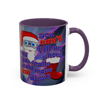 santa's shoes - Accent Mug (grey-pink wave)