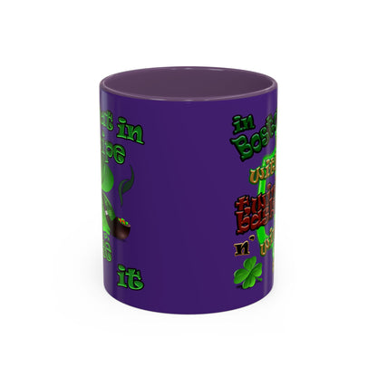 celtics logo - Accent Mug (purple)