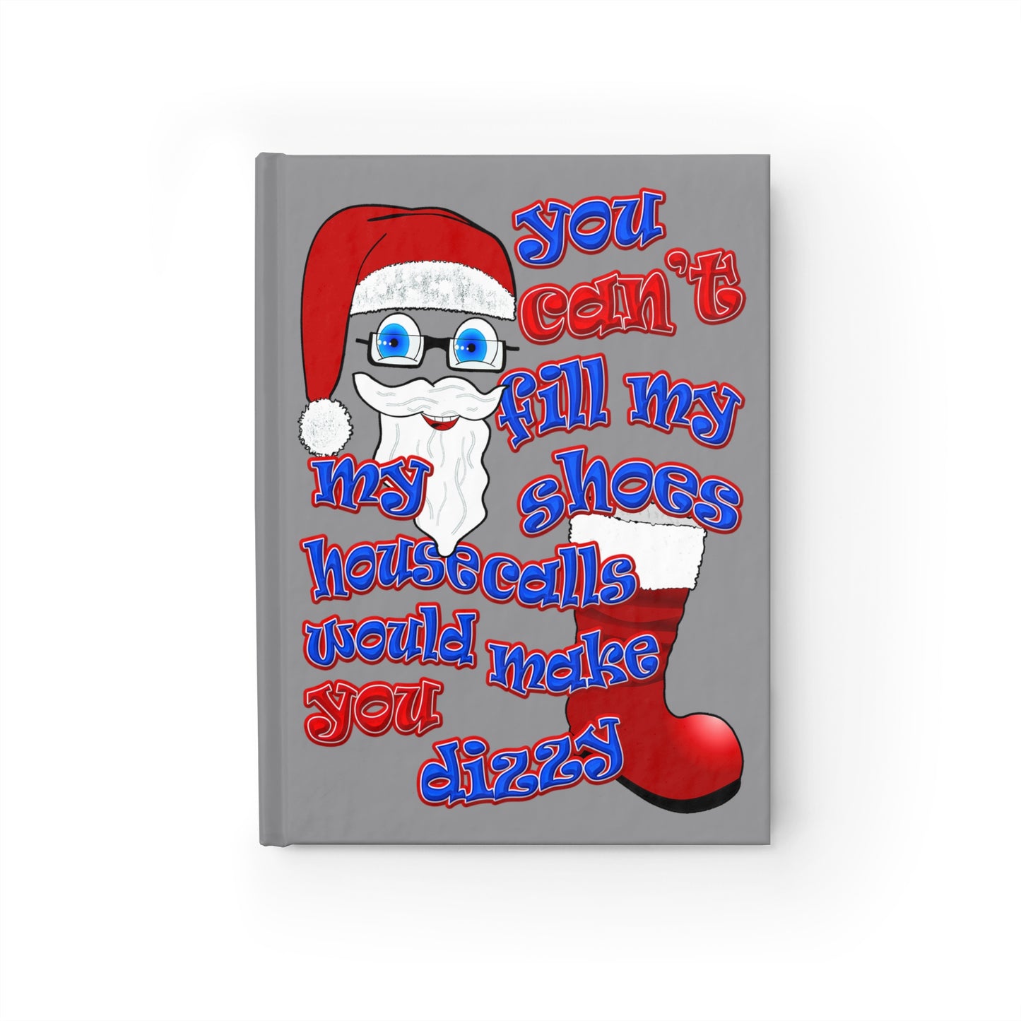 santa's shoes - journal-blank (grey)
