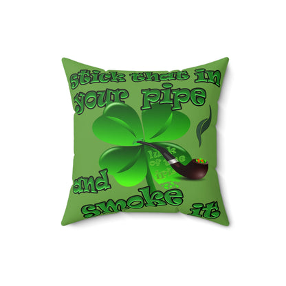 celtics logo - Faux Suede Square Pillow - (green)