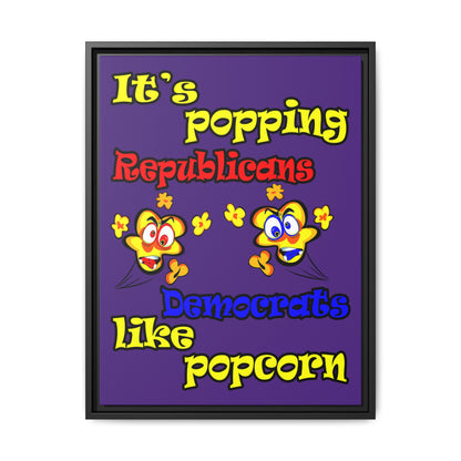 popping like popcorn - framed canvas art (purple)