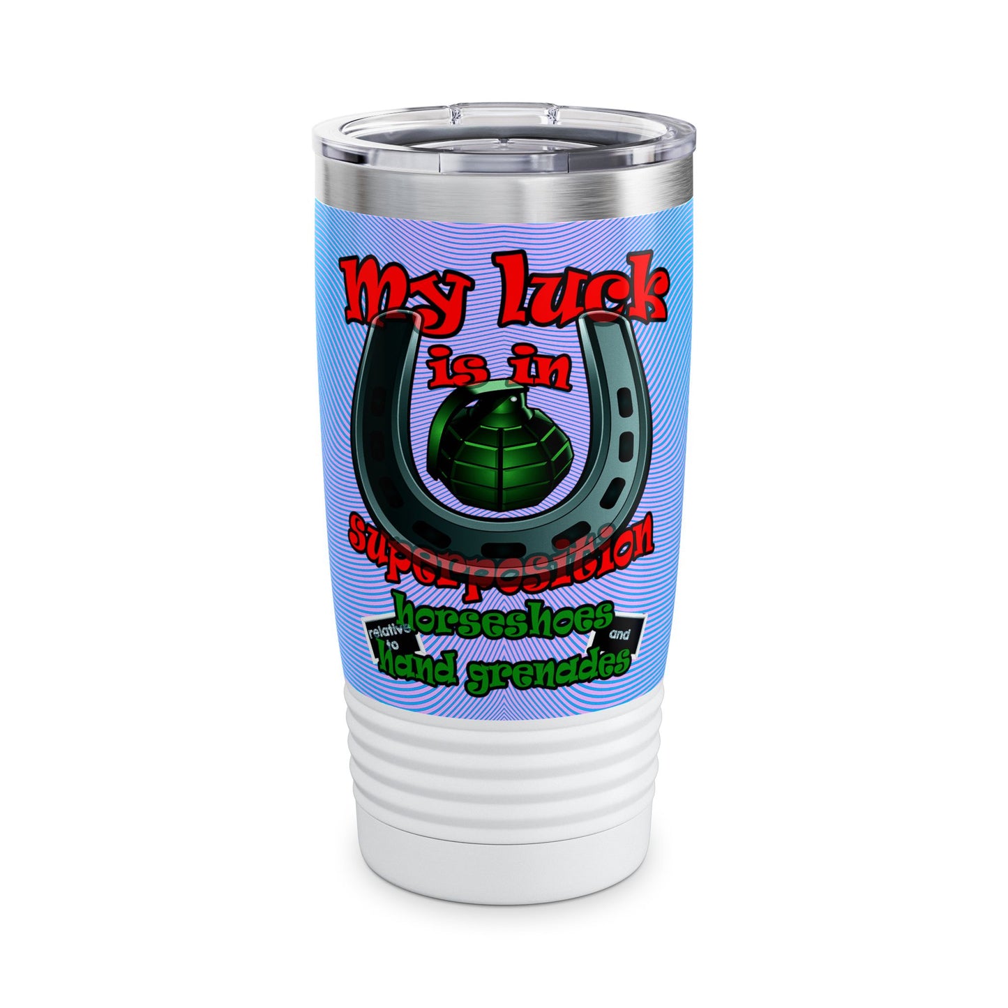 my luck - Ringneck Tumbler, 20oz (light blue-purple wave)