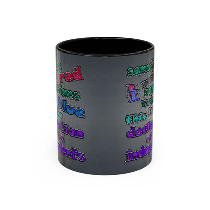 declaration of the independents - Accent Mug (grey-light grey)