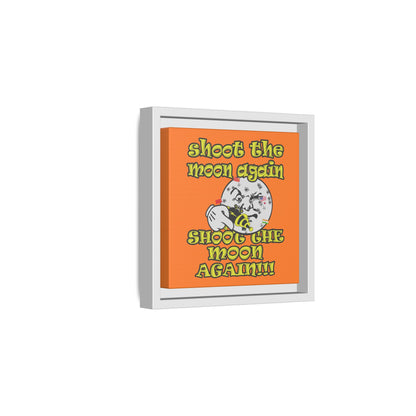 shoot the moon again - framed canvas art (crusta)