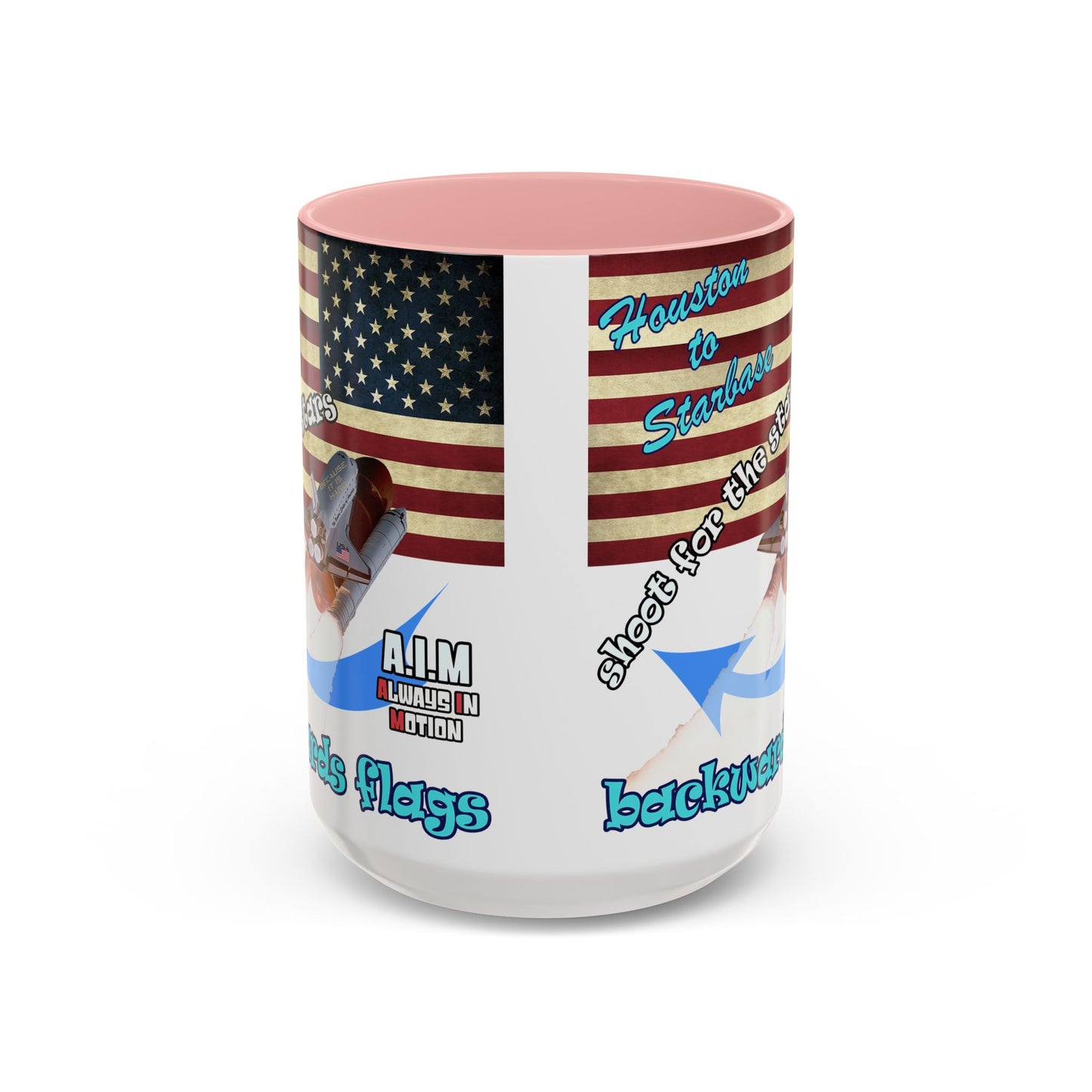 shoot for the stars - Accent Mug (white)