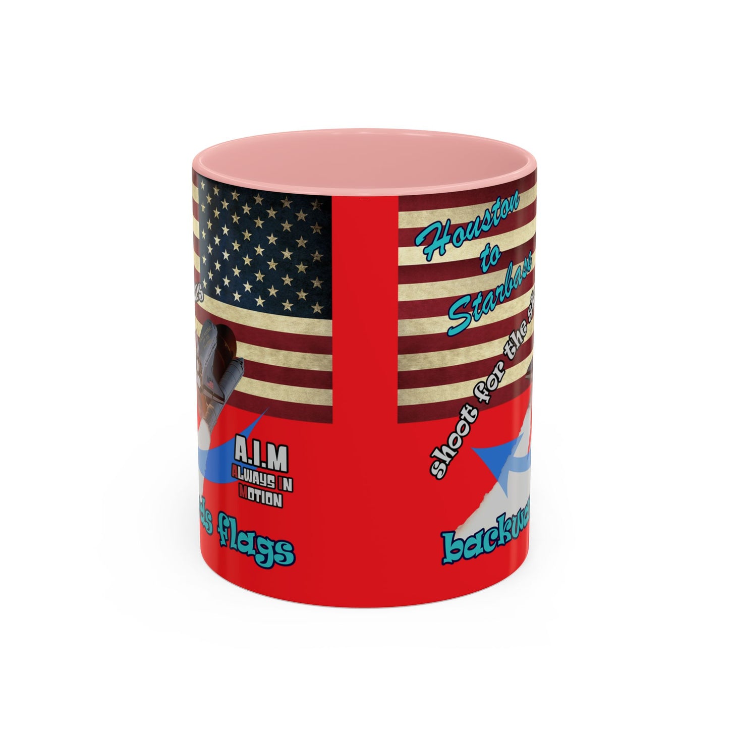 shoot for the stars - Accent Mug (red)