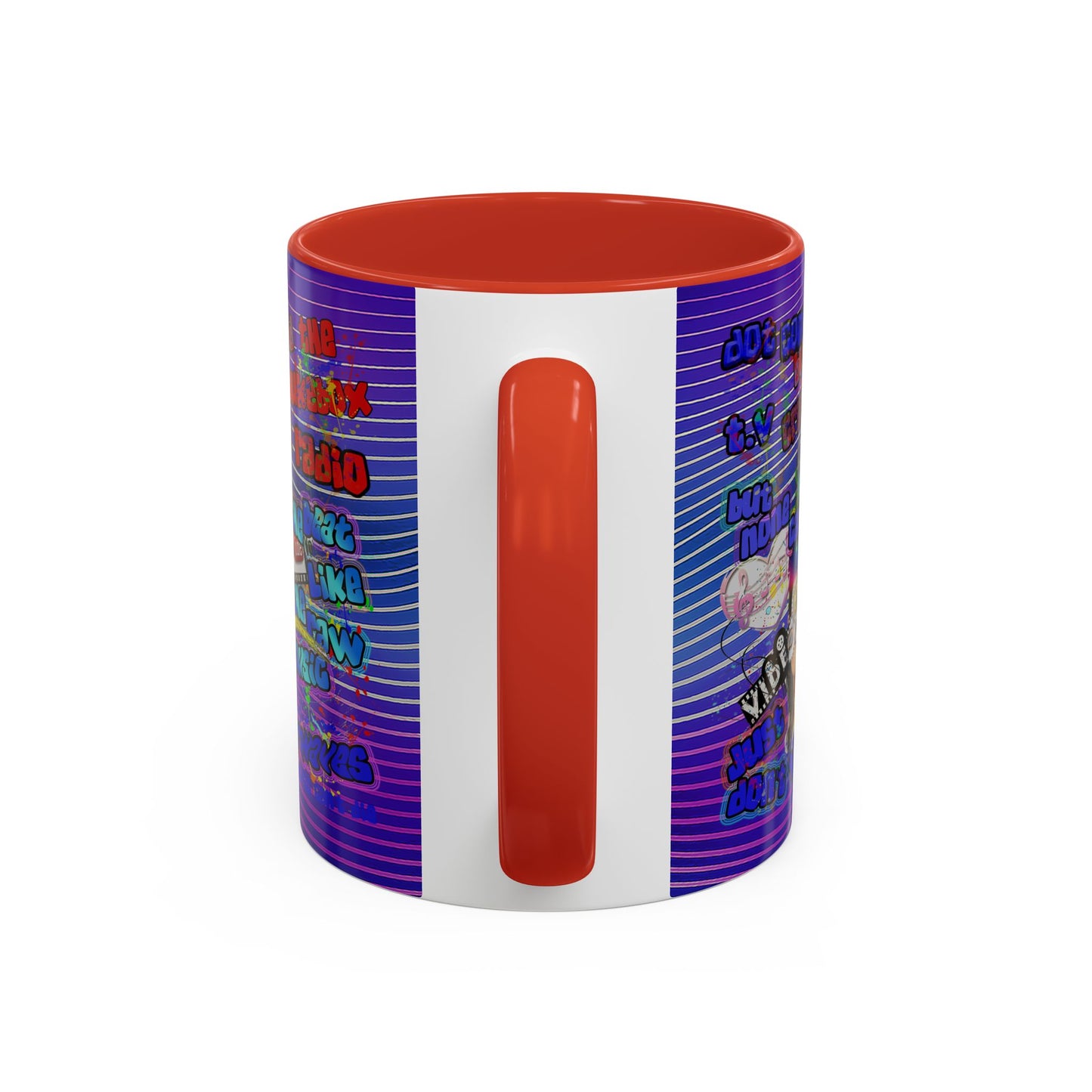 drop the beat - Accent Mug (purple wave)