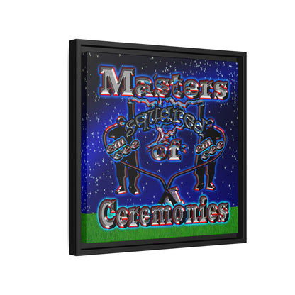 em cee squared - framed canvas art ('snoops' background)
