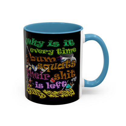 the bum's shit - Accent Mug (black)