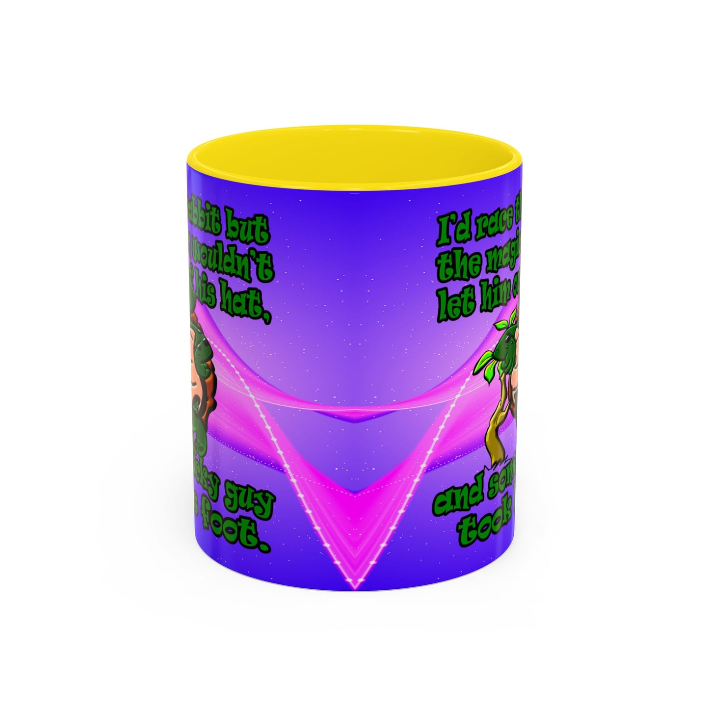 turtle race - Accent Mug (purple-pink wave)