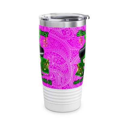 disc jockey - Ringneck Tumbler, 20oz (pink swirl)