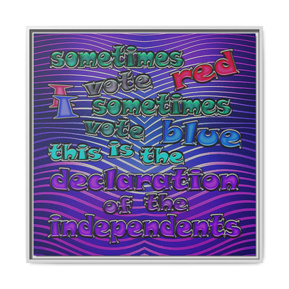 declaration of the independents - framed canvas art (purple wave)