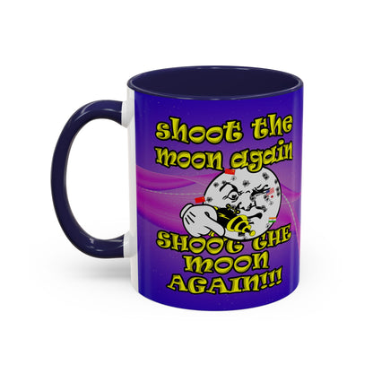 shoot the moon again - Accent Mug (purple-pink wave)