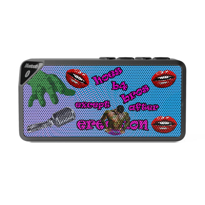 hoes b4 bros - Jabba Bluetooth Speaker (light blue-purple wave)