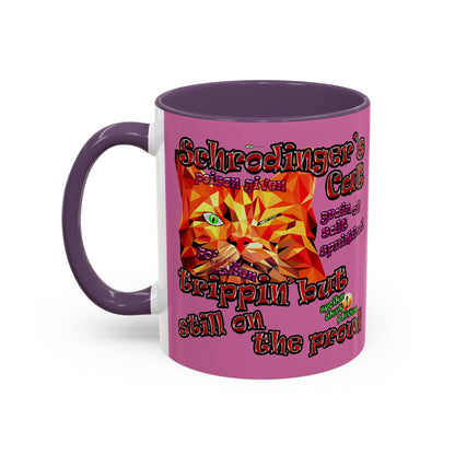 schrodinger's cat - Accent Mug (light pink)