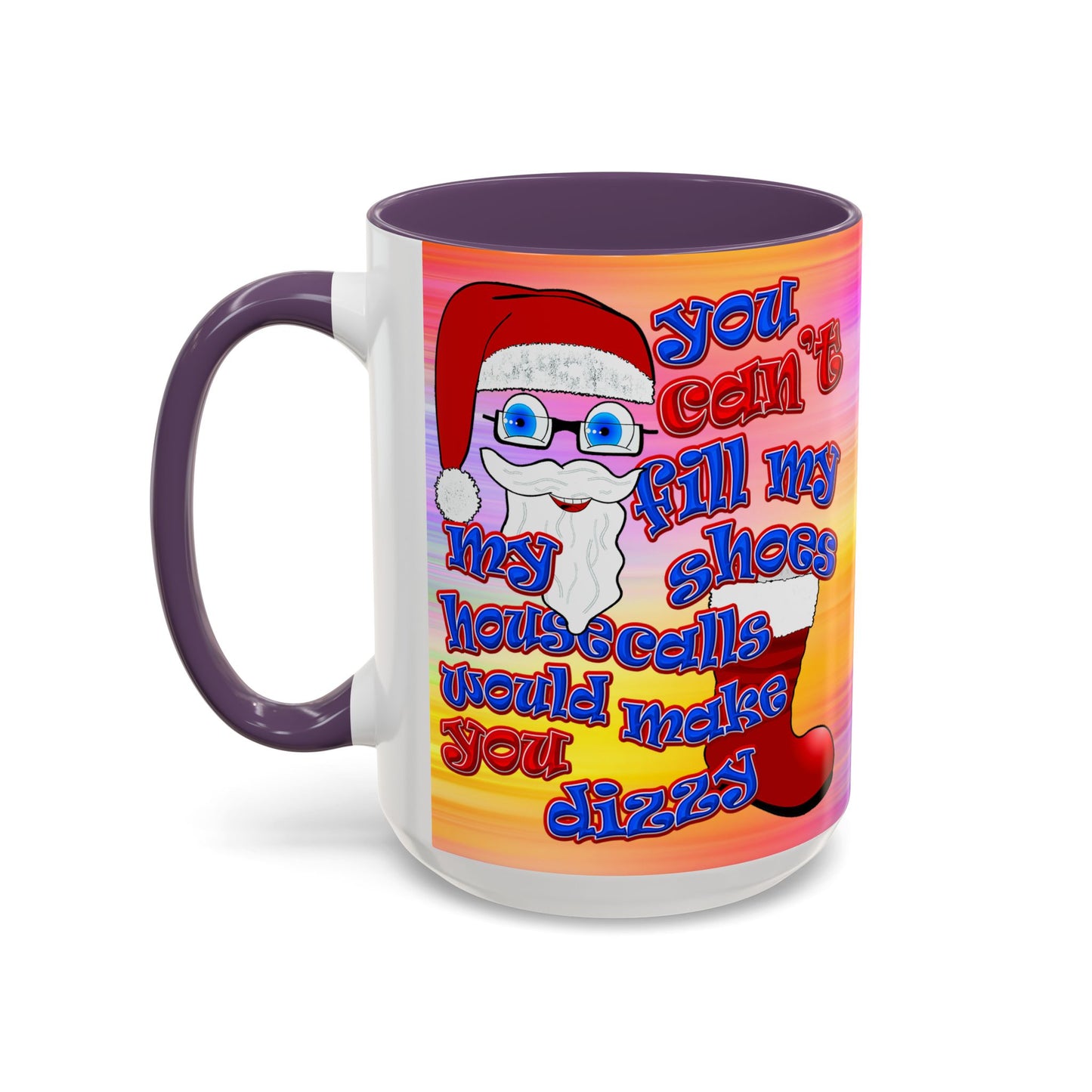 santa's shoes - Accent Mug (color blur)
