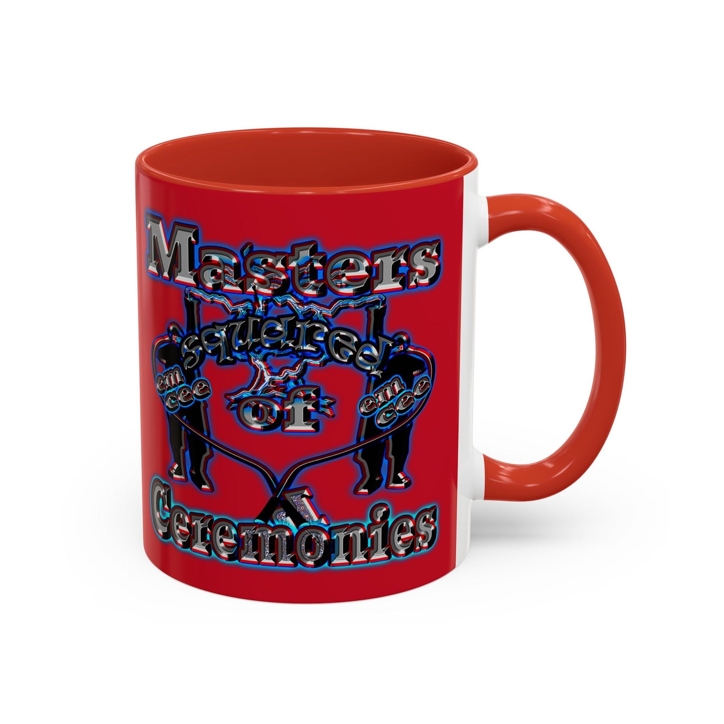 em cee squared - Accent Mug (dark red)