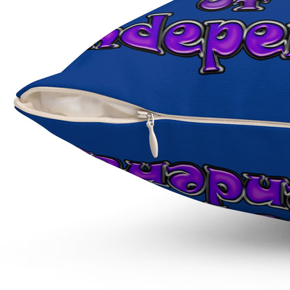 declaration of the independents - Spun Polyester Square Pillow - (dark blue)