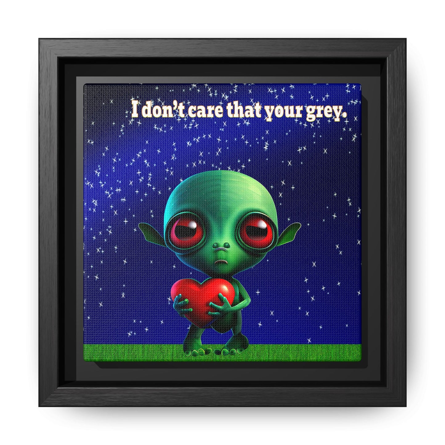 I don't care that your grey - framed canvas art ('snoops' background)