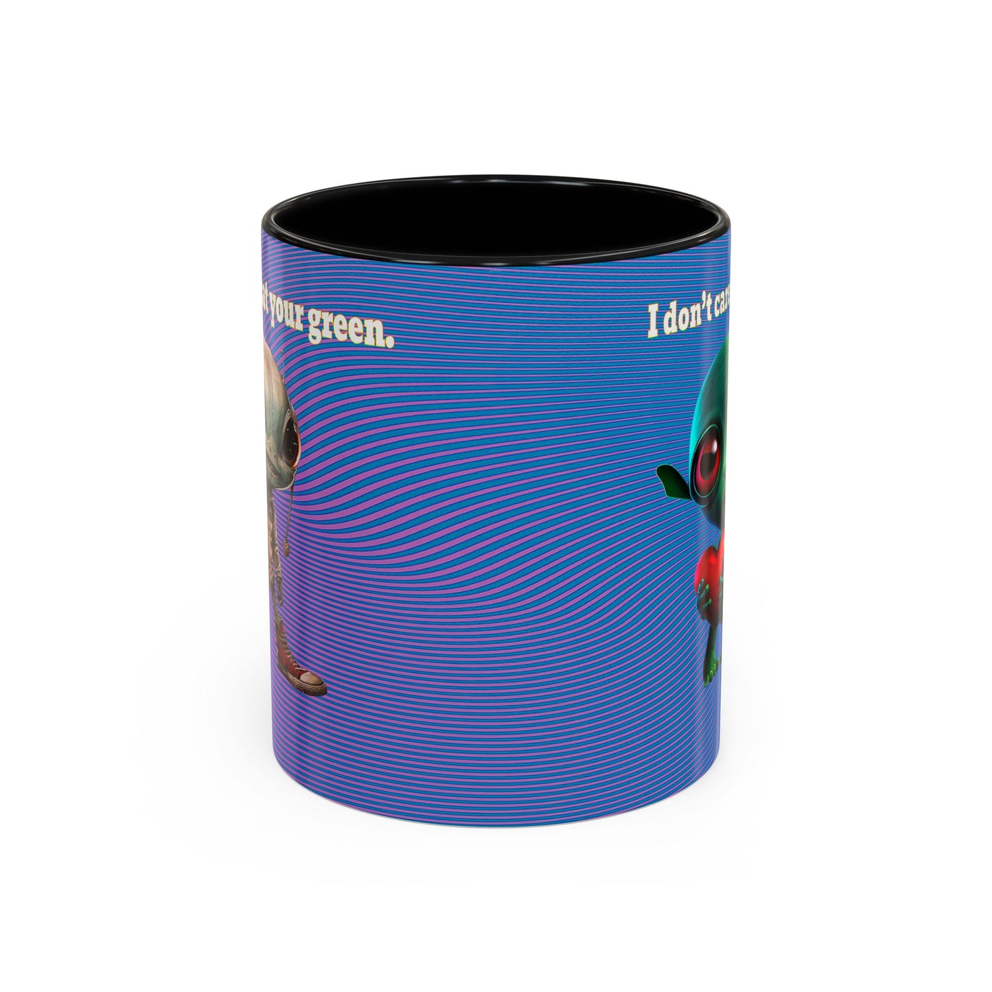 I don't care that your grey - Accent Mug (light blue-purple wave)