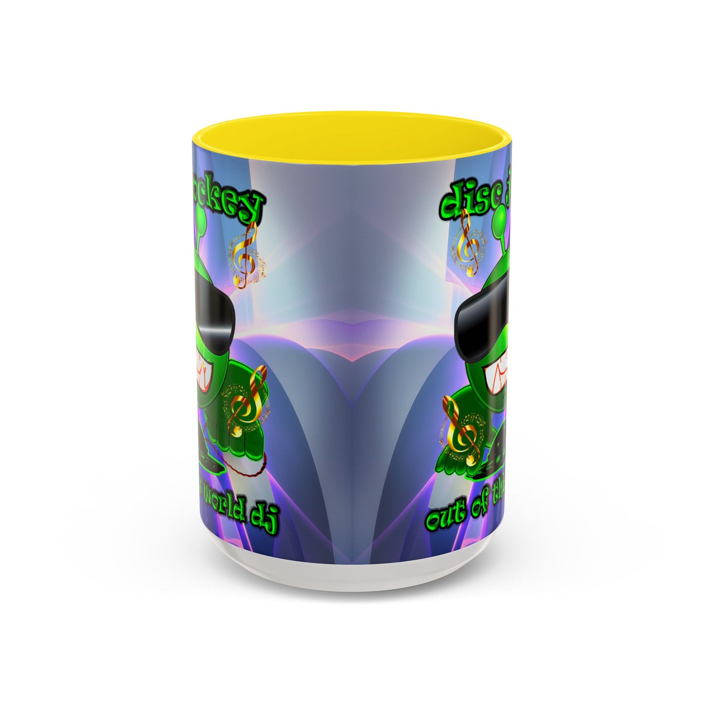 disc jockey - Accent Mug (grey-pink wave)