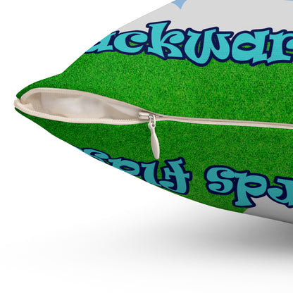 shoot for the stars - Spun Polyester Square Pillow - (green turf)