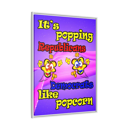 popping like popcorn - framed canvas art (purple-pink wave)