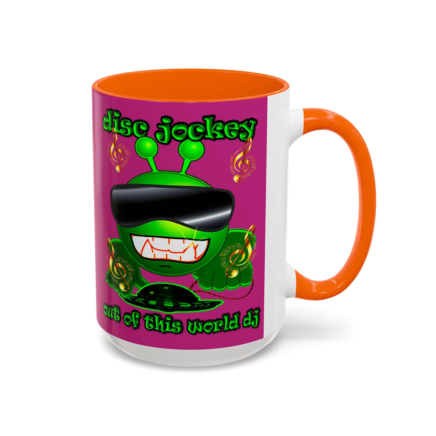 disc jockey - Accent Mug (pink)
