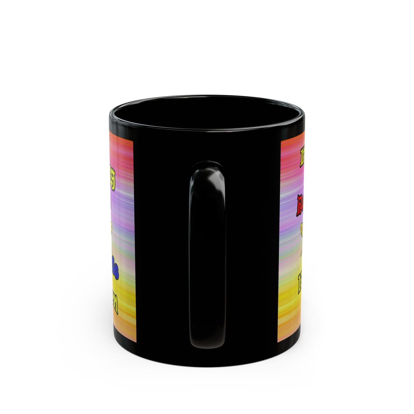 popping like popcorn - Black Mug (color blur)