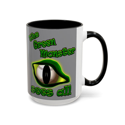green monster - Accent Mug (grey)