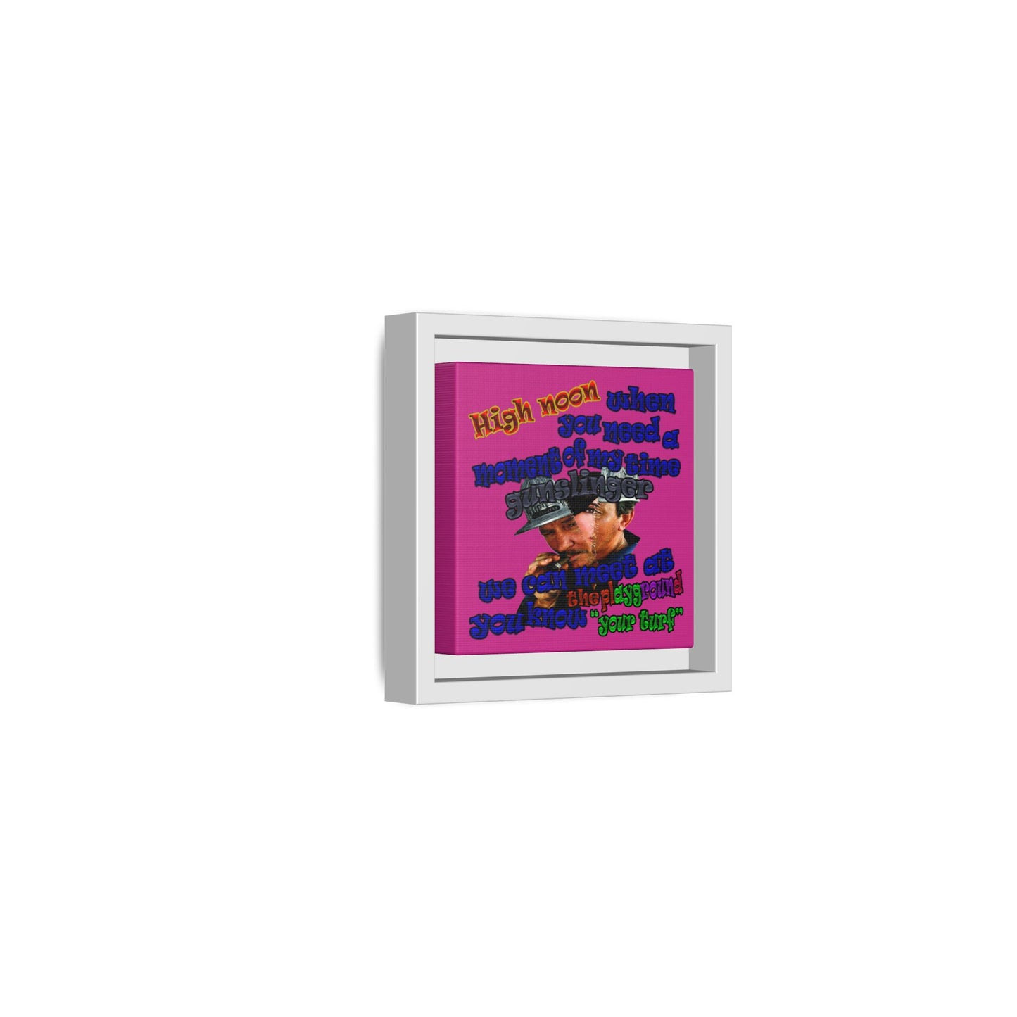 high noon - framed canvas art (pink)