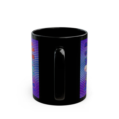 drop the beat - Black Mug (purple wave)