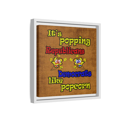 popping like popcorn - framed canvas art (brown papyrus)